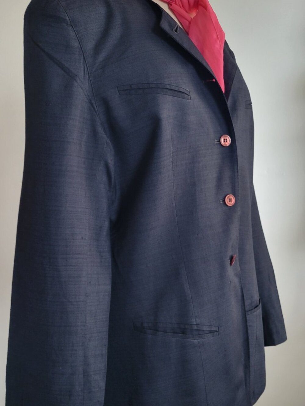 Vintage Chapnik & Co. Navy Blue Tailored Blazer | Made in USA | Women's S/M - Picture 7 of 15